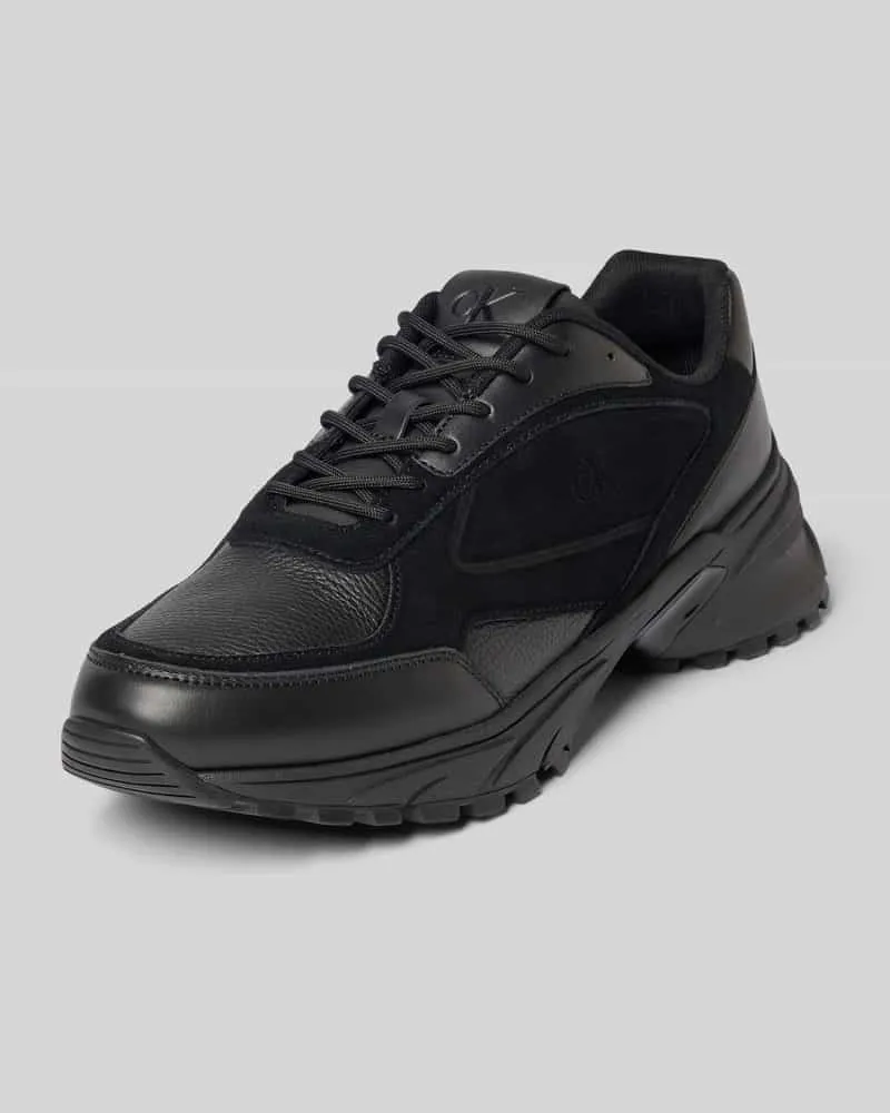 Calvin Klein Sneaker aus Leder mit profilierter Sohle Black