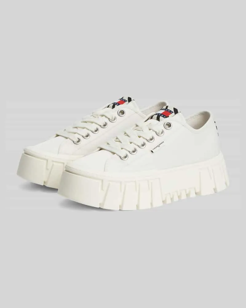 Tommy Hilfiger Sneaker mit Plateau-Sohle Ecru
