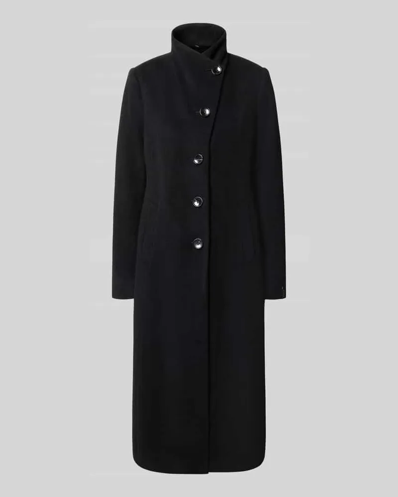 Milo Coats Regular Fit Mantel mit Stehkragen Modell 'NADA Black