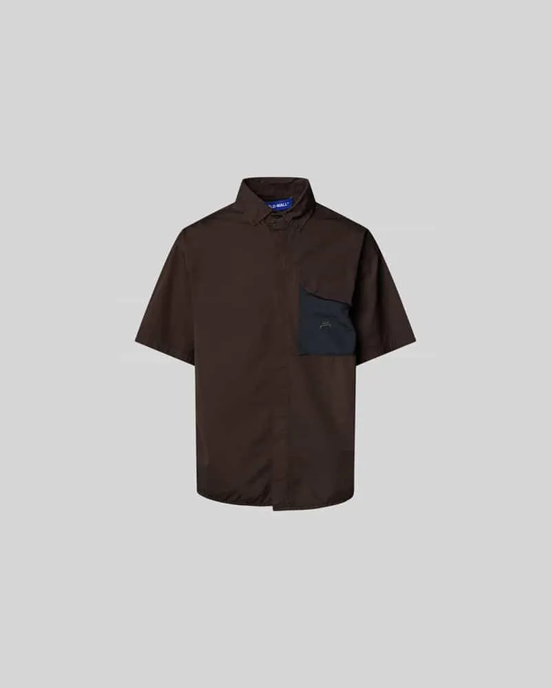 A-COLD-WALL* Regular Fit Freizeithemd mit Brusttasche Mittelbraun