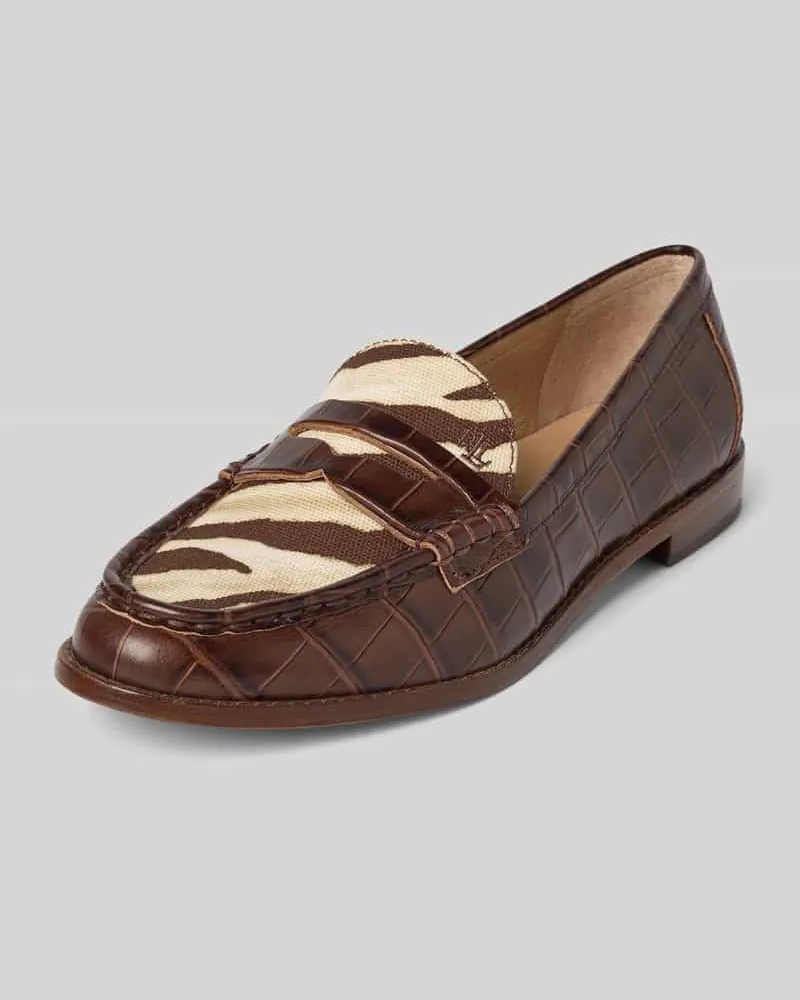 Ralph Lauren Loafer mit Strukturmuster Modell 'Wynnie Offwhite