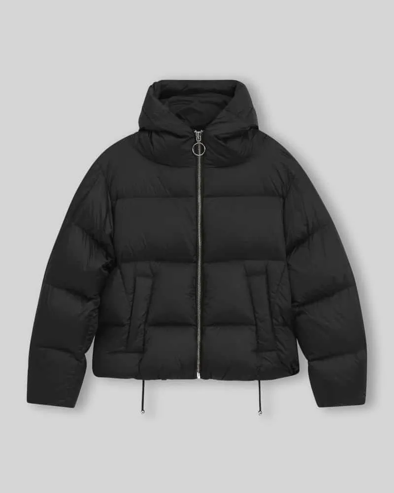 HUGO BOSS Relaxed Fit Daunenjacke mit Kapuzenkragen Modell 'Francesca-2 Black