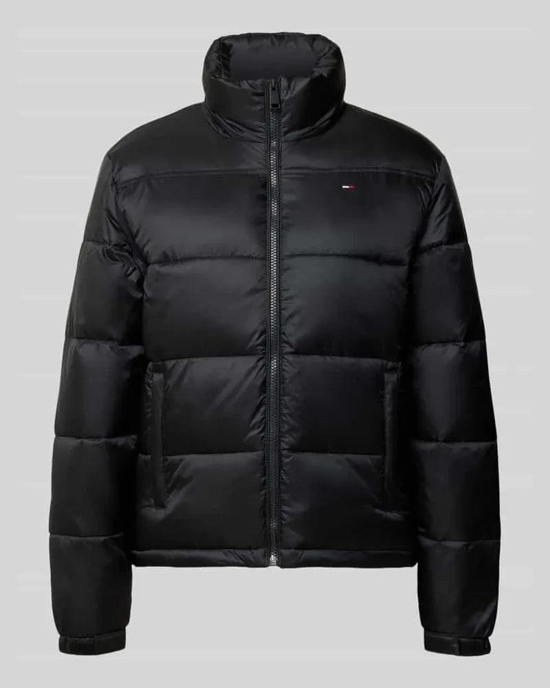 Tommy Hilfiger Regular Fit Steppjacke mit verdeckter Kapuze Black