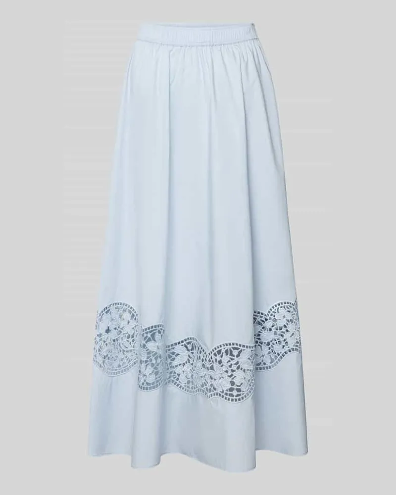 Mos Mosh Midirock mit Lochstickerei Modell 'Redu Hellblau