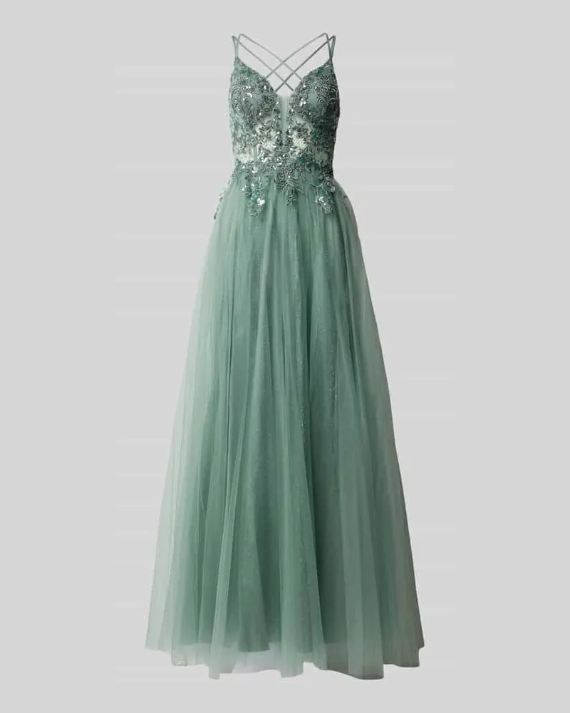 Laona Abendkleid mit Paillettenbesatz Mint
