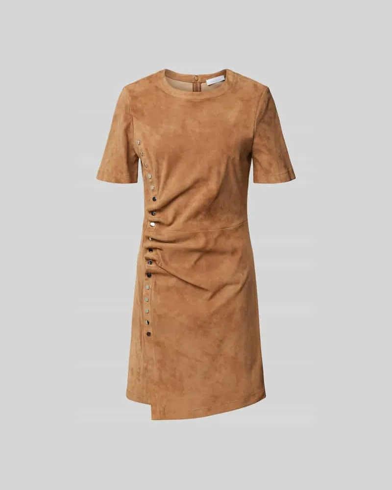 Paco Rabanne Minikleid mit Druckknopfleiste Camel