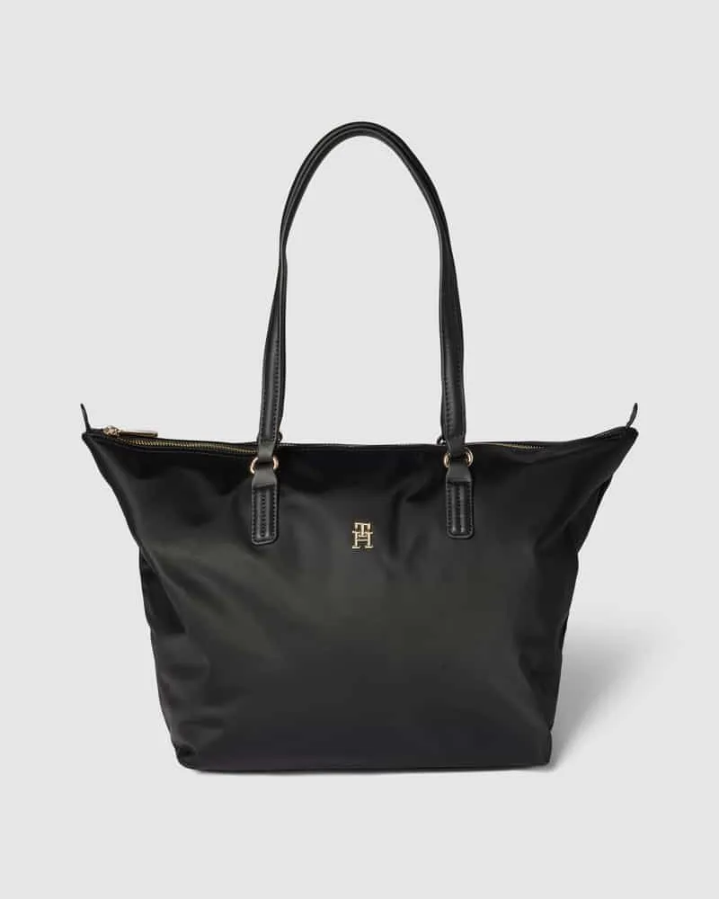 Tommy Hilfiger Tote Bag mit Label-Applikation Modell 'POPPY Black
