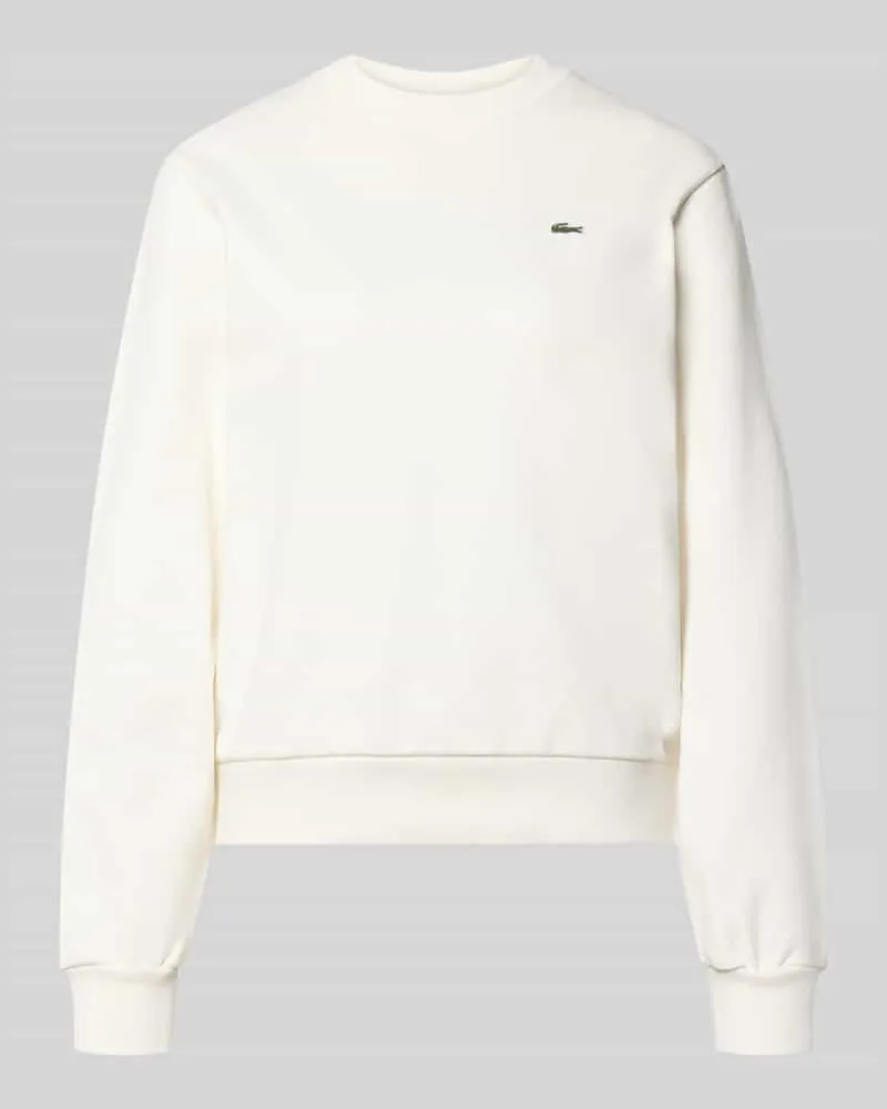 Lacoste Relaxed Fit Sweatshirt aus reiner Baumwolle Offwhite