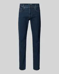 MAC Jeans Straight Fit Jeans im 5-Pocket-Design Modell 'ARNE Dunkelblau