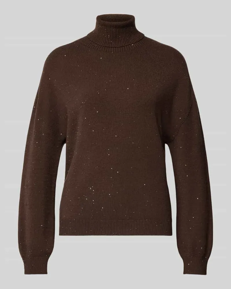 Liu Jo Strickpullover mit Rollkragen Schoko