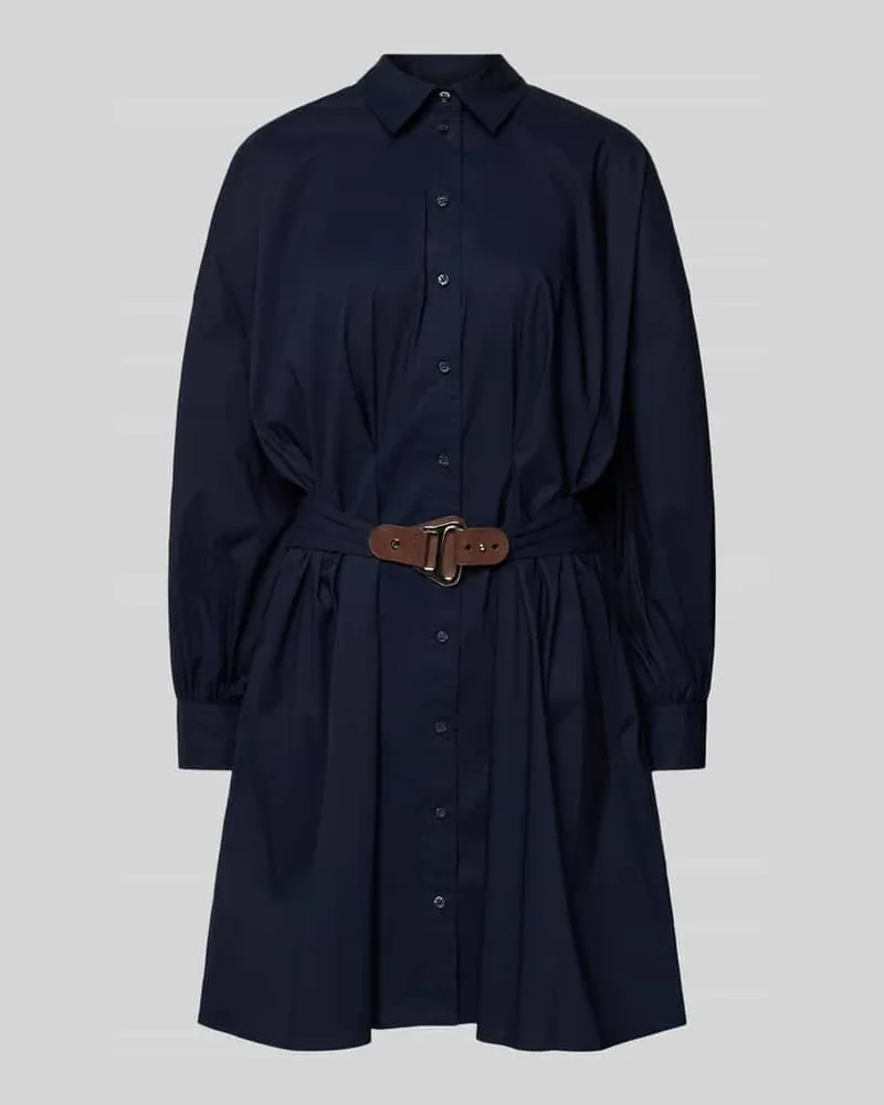 Ralph Lauren Hemdblusenkleid mit Gürtel Modell 'AZMERA Marine