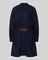 Ralph Lauren Hemdblusenkleid mit Gürtel Modell 'AZMERA Marine