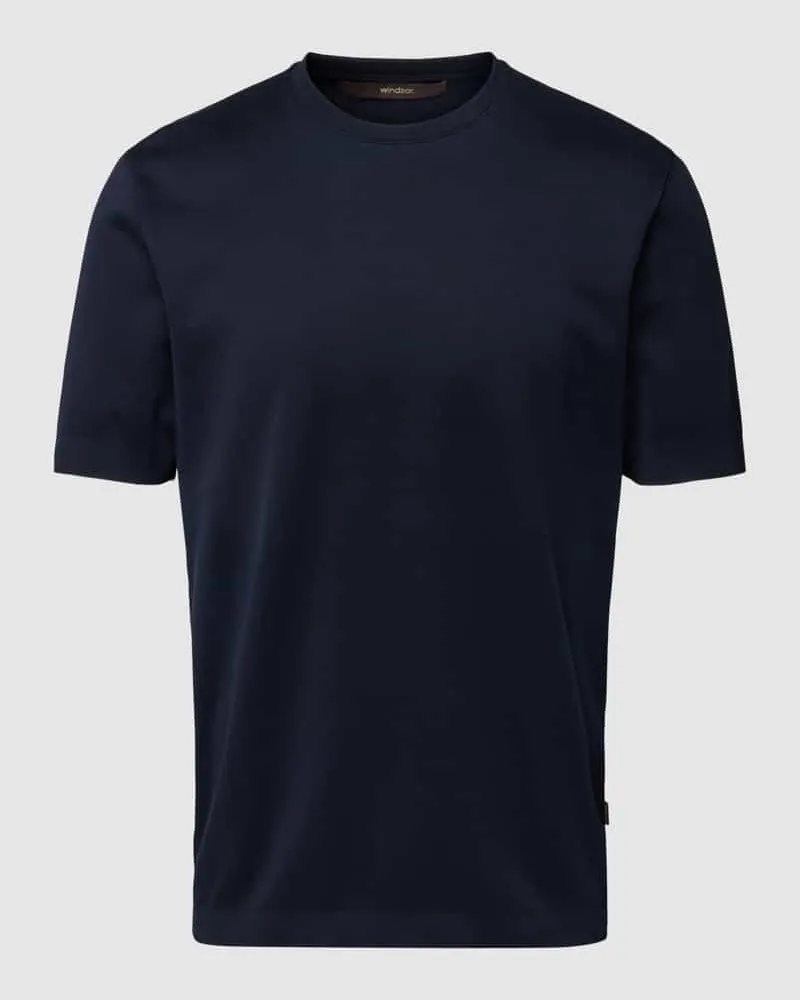 windsor. T-Shirt im unifarbenen Design Modell 'Floro Marine