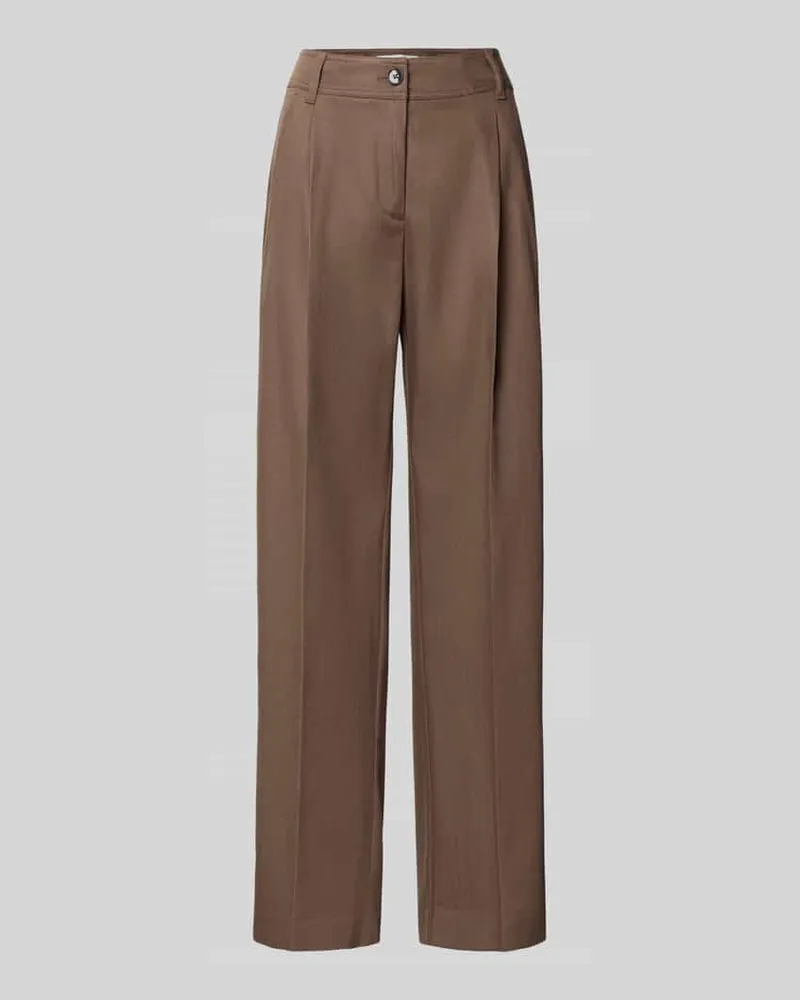 Marc O'Polo Weite Hose aus Lyocell-Baumwoll-Mix Taupe