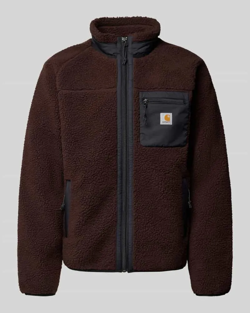 Carhartt WIP Fleecejacke mit Brusttasche Modell 'PRENTIS LINER Mittelbraun