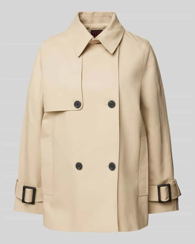 Stefanel Trenchcoat mit Umlegekragen Beige
