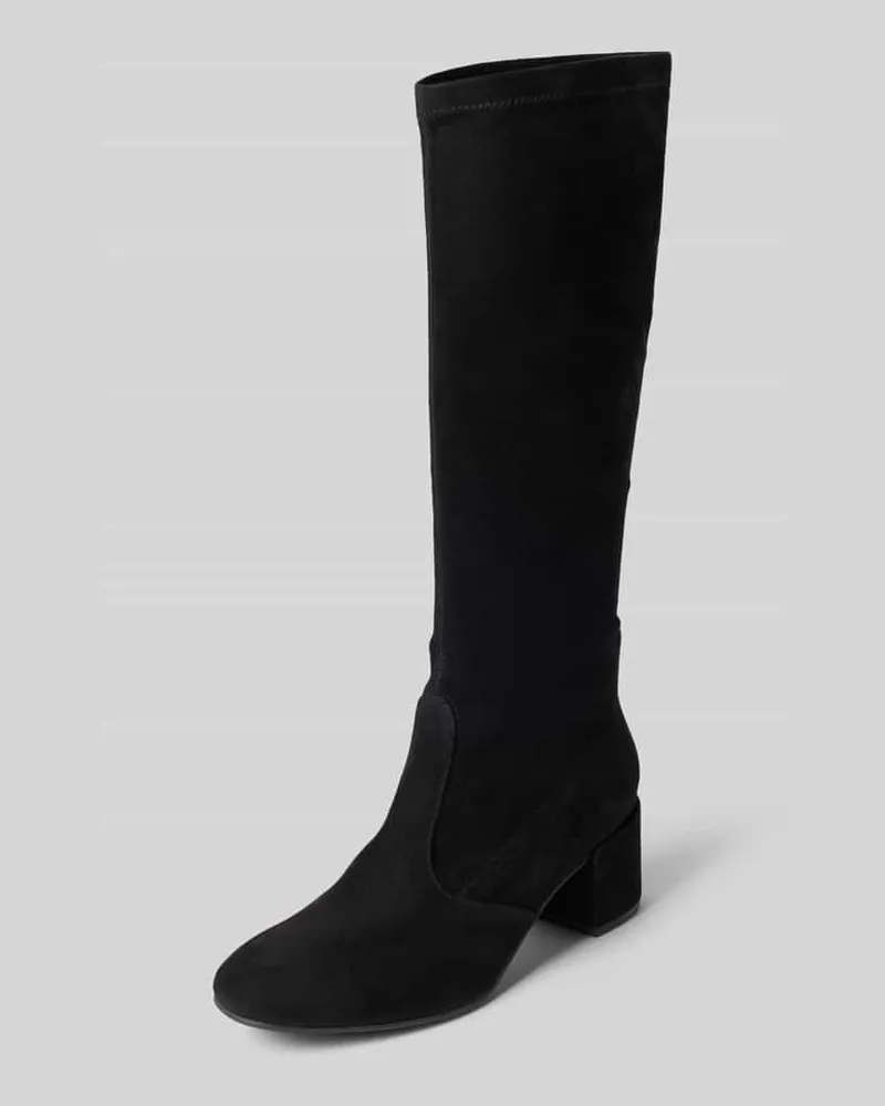 Högl Stiefel aus echtem Veloursleder Black