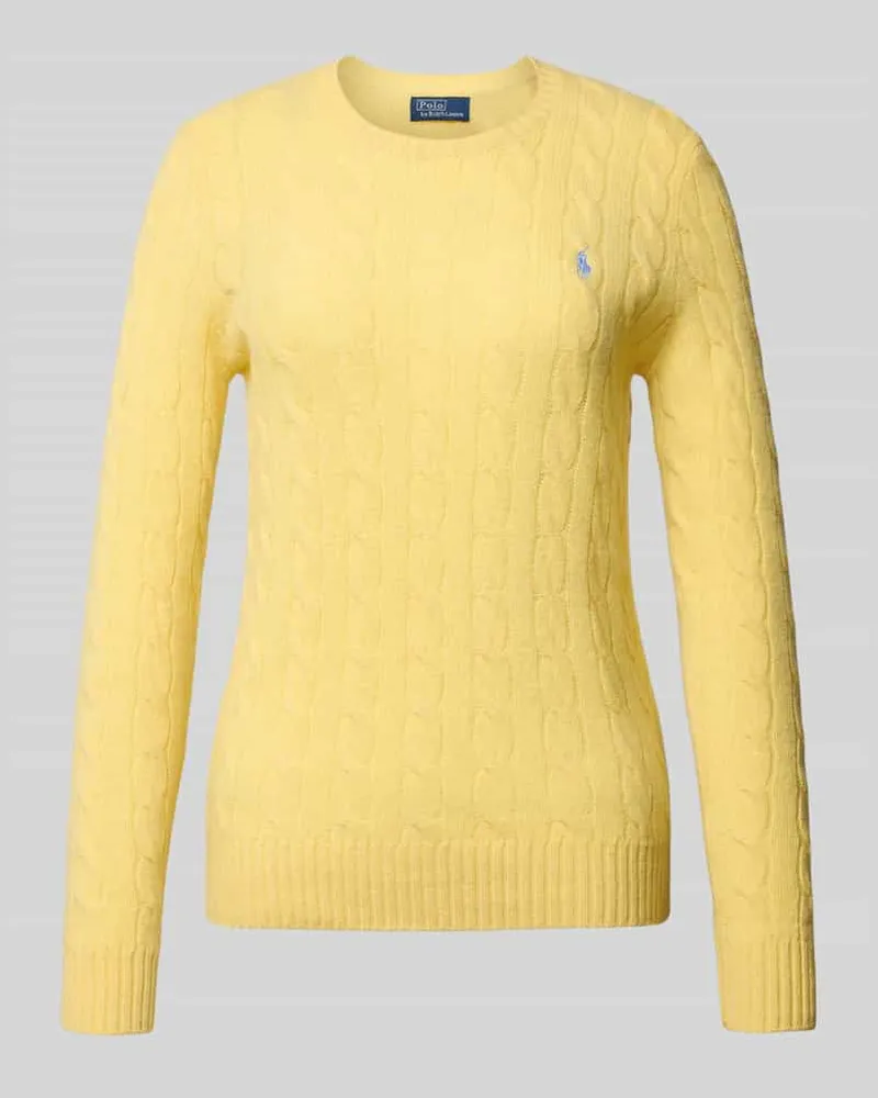 Ralph Lauren Strickpullover aus Wolle-Kaschmir-Mix Modell 'JULIANNA Gelb