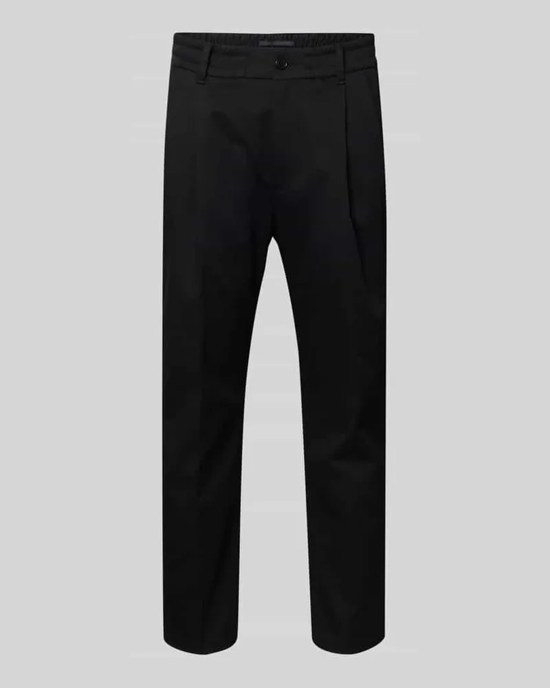Drykorn Stoffhose mit Bundfalten Modell 'chasy Black