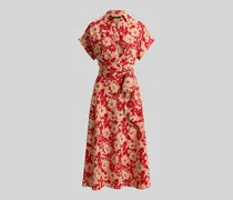 A-Linie Freizeitkleid mit abnehmbarem, materialgleichem Gürtel