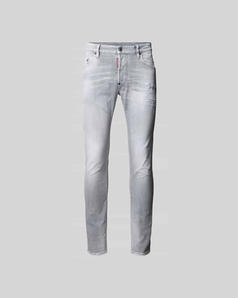 Dsquared2 Jeans im Used-Look Hellgrau