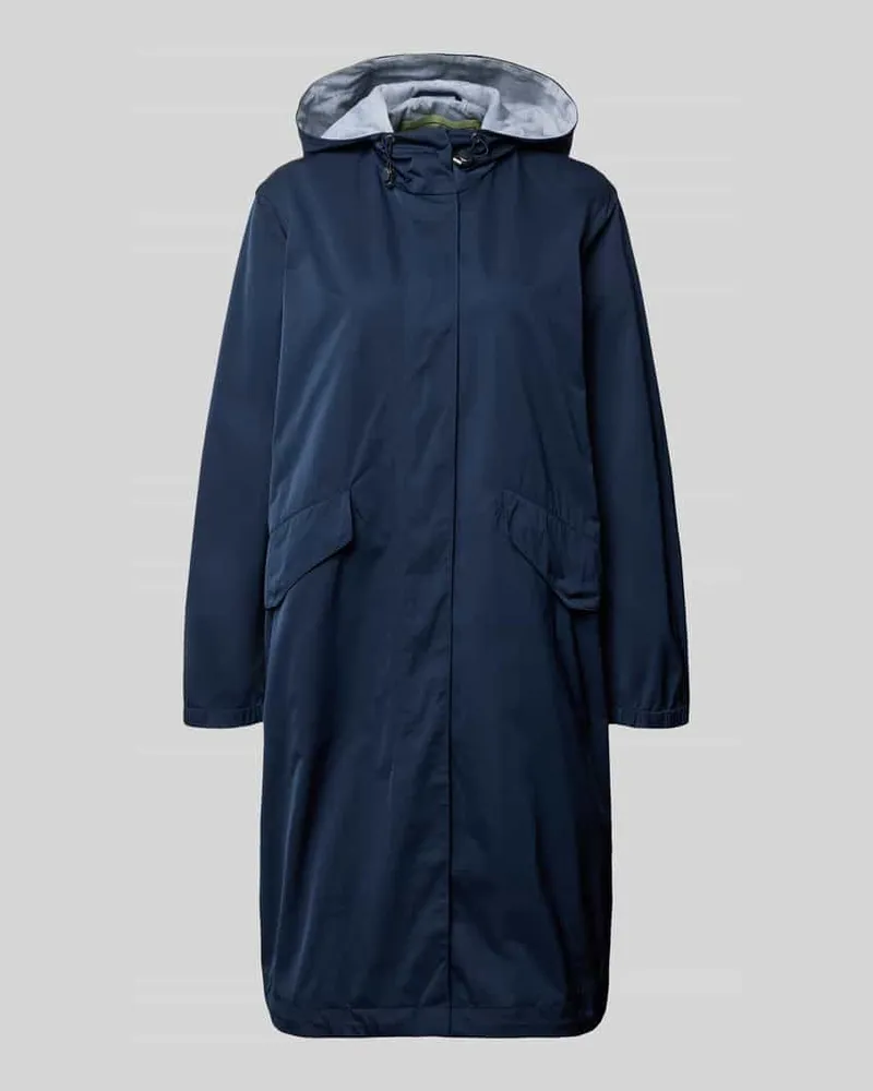 White Label Mantel mit Pattentaschen Dunkelblau