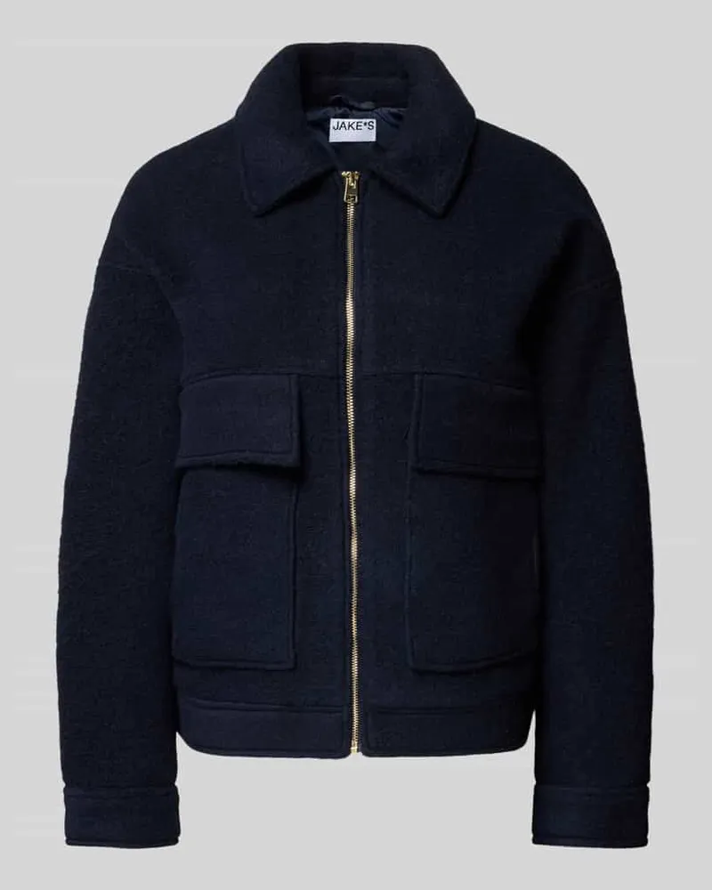 JAKE*S Jacke mit Umlegekragen Marine