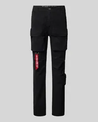 Alpha Industries Regular Fit Cargohose mit Gürtelschlaufen Modell 'Tactical Pant Black