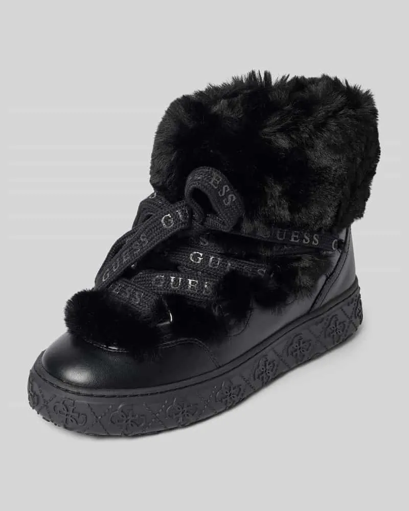 Guess Schnürschuhe mit Logo-Detail Modell 'Uneek Black