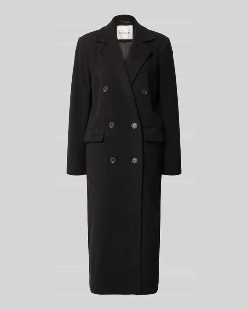My Essential Wardrobe Mantel von Woll-Mix Modell 'Frannie Schoko