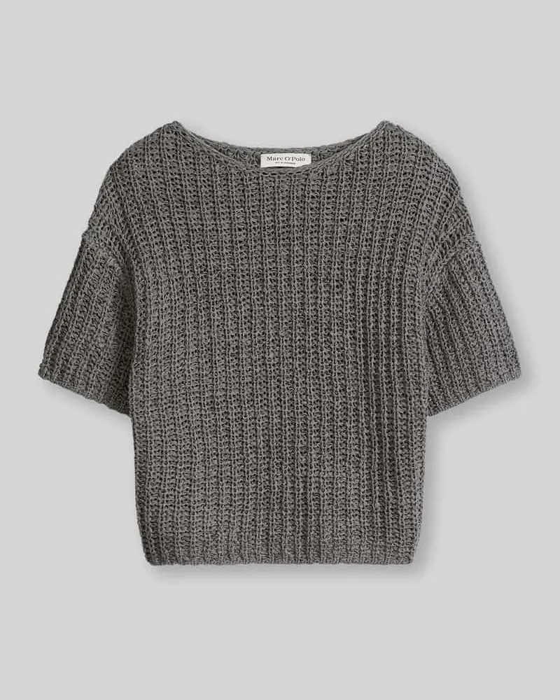 Marc O'Polo Relaxed Fit Pullover aus Baumwoll-Mix Dunkelgrau