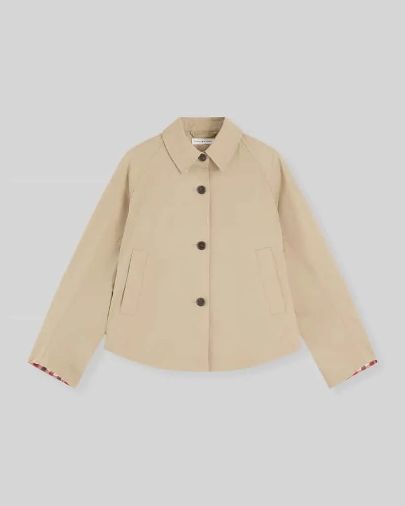 Tommy Hilfiger Oversized Hemdjacke aus Baumwoll-Mix Camel