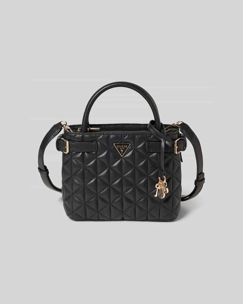 Guess Handtasche mit Steppnähten Modell 'PAISLEIGH SMALL SATCHEL Black