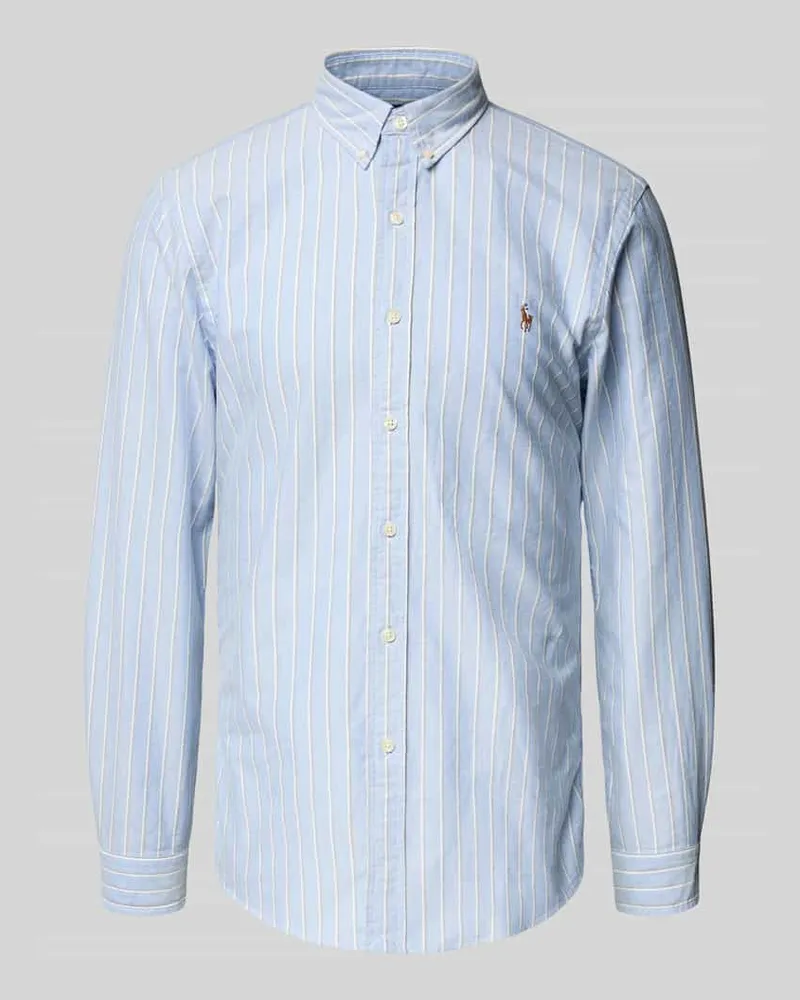 Ralph Lauren Slim Fit Freizeithemd mit Button-Down-Kragen Blau