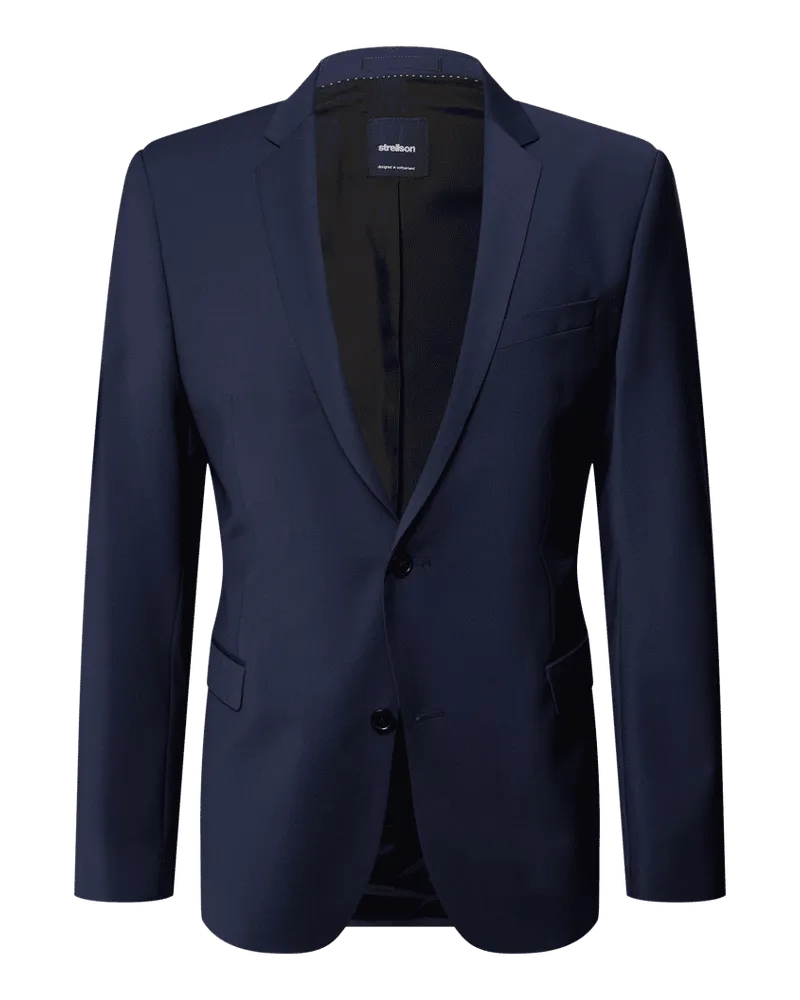 Strellson Extra Slim Fit 2-Knopf-Sakko mit Stretch-Anteil Blau