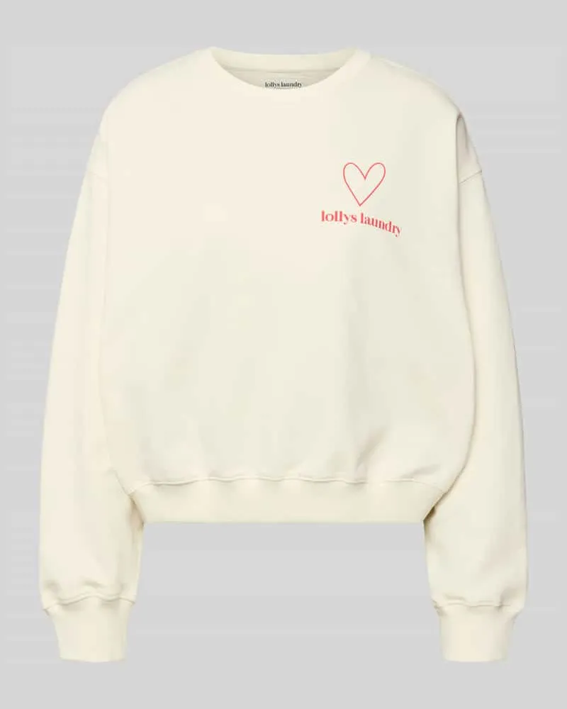Lollys Laundry Sweatshirt mit Label-Print Modell 'Sydney Rot