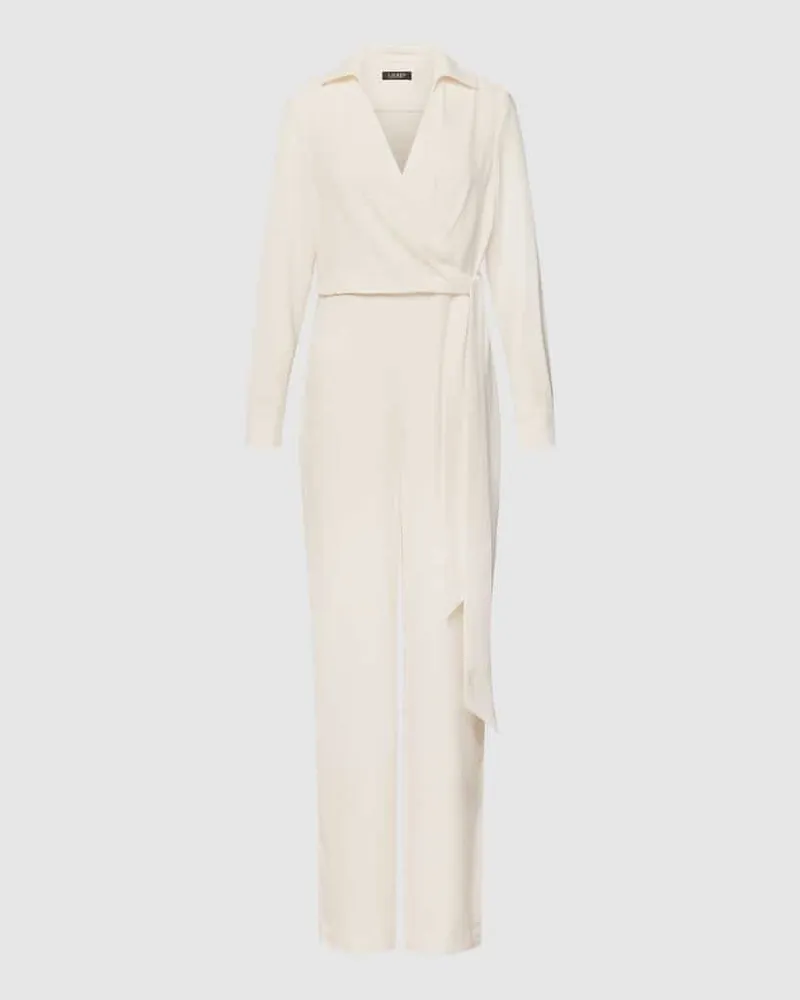 Ralph Lauren Jumpsuit mit Umlegekragen Modell 'GIRWIN Offwhite