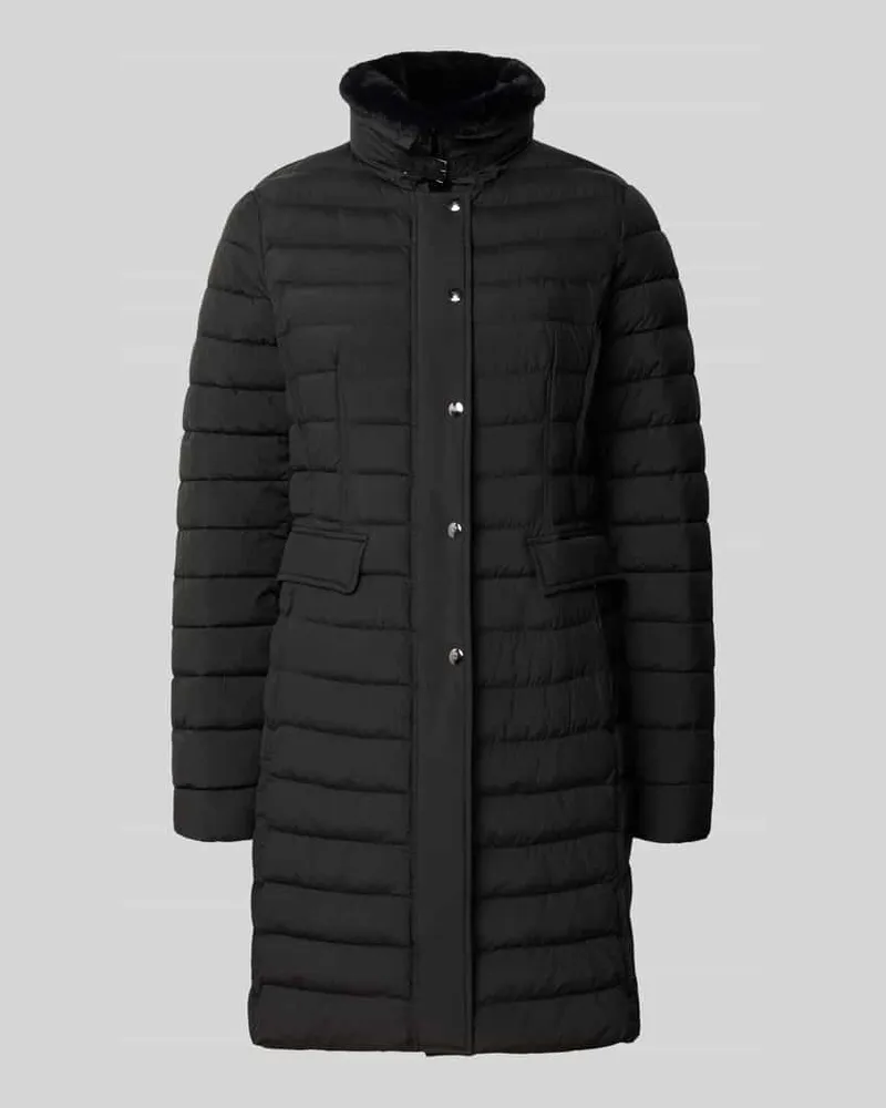 Fuchs Schmitt Steppmantel mit Stehkragen und Pattentaschen Black