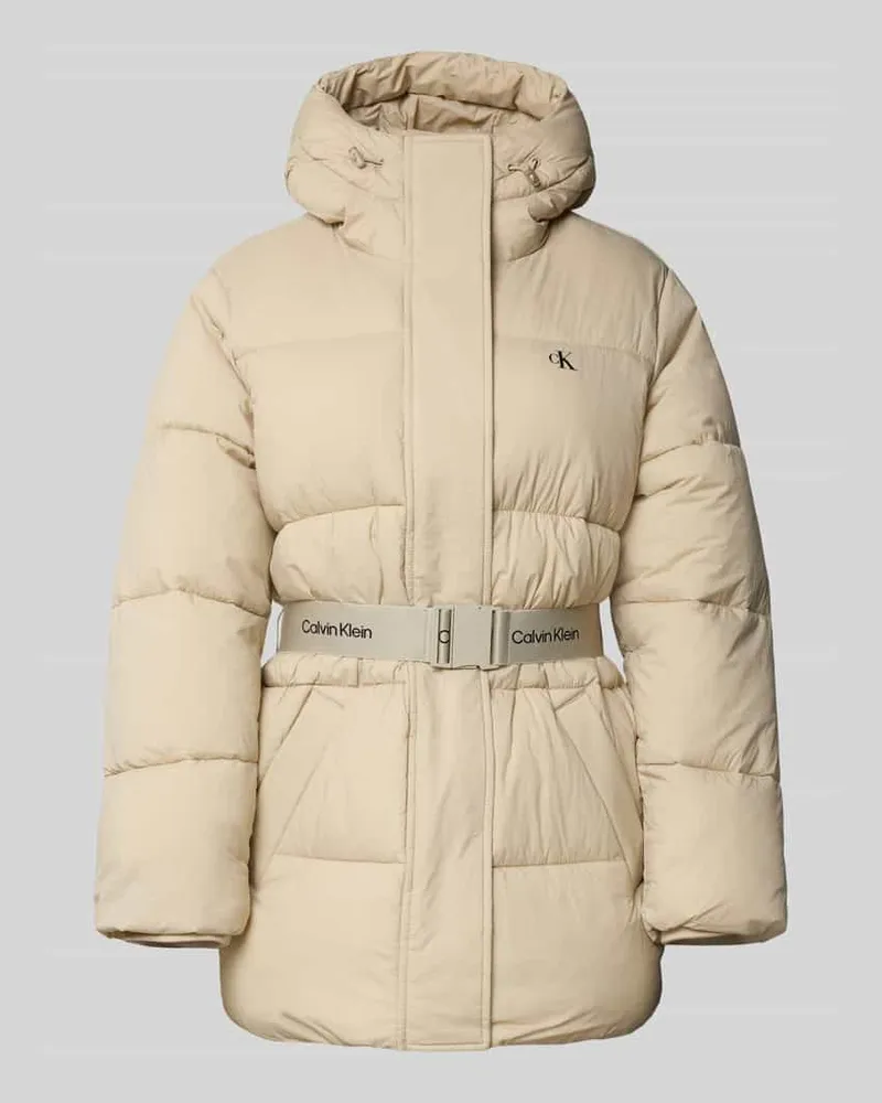 Calvin Klein Steppmantel mit Kapuze Taupe