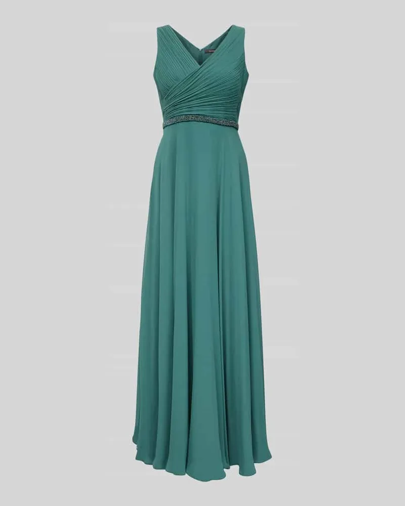 Vera Mont Abendkleid mit Taillenpasse Dunkelgruen