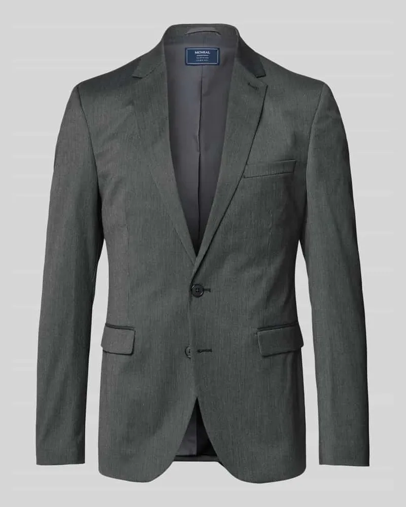 McNeal Super Slim Fit 2-Knopf-Sakko mit Reverskragen Anthrazit