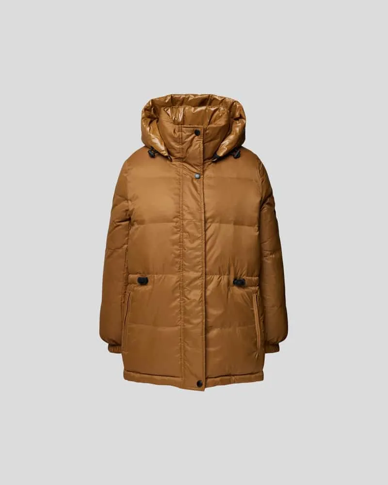 Yves Salomon Steppmantel mit Reißverschlusstaschen Camel