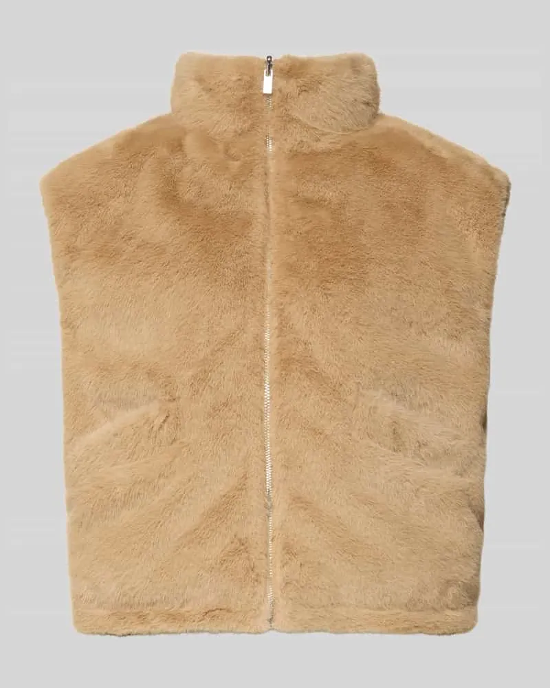 someday. Relaxed Fit Weste aus Kunstfell Modell 'Vaari Sand