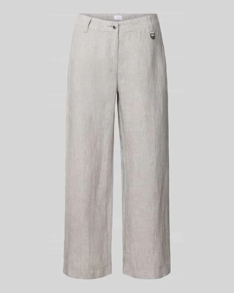 MAC Jeans Culotte aus Leinen mit Eingrifftaschen Modell 'Nora Mittelgrau