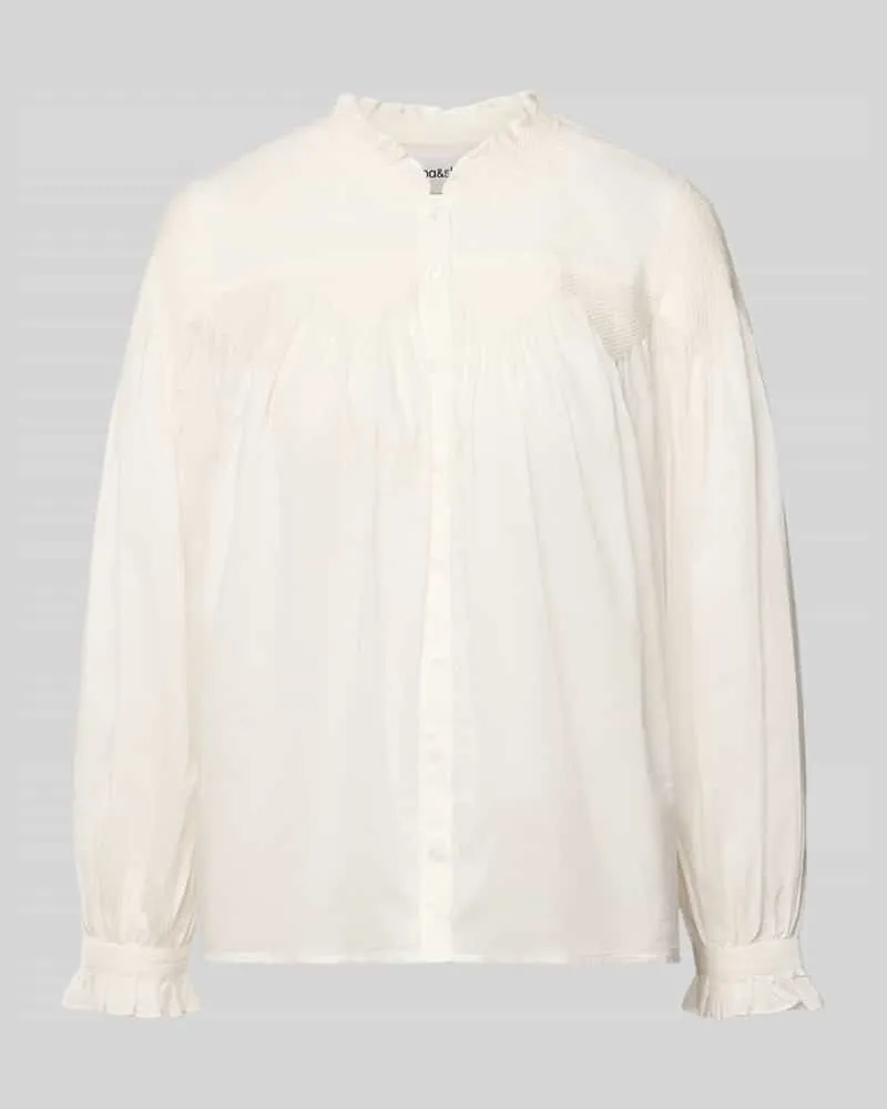 ba&sh Regular Fit Bluse mit Stehkragen Modell 'TONIA Offwhite