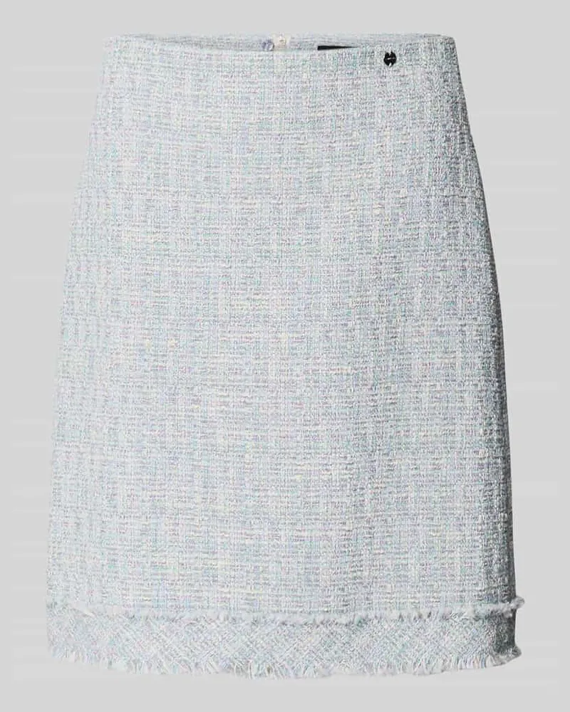 Marc Cain Straight Fit Minirock in Bouclé-Optik Hellblau