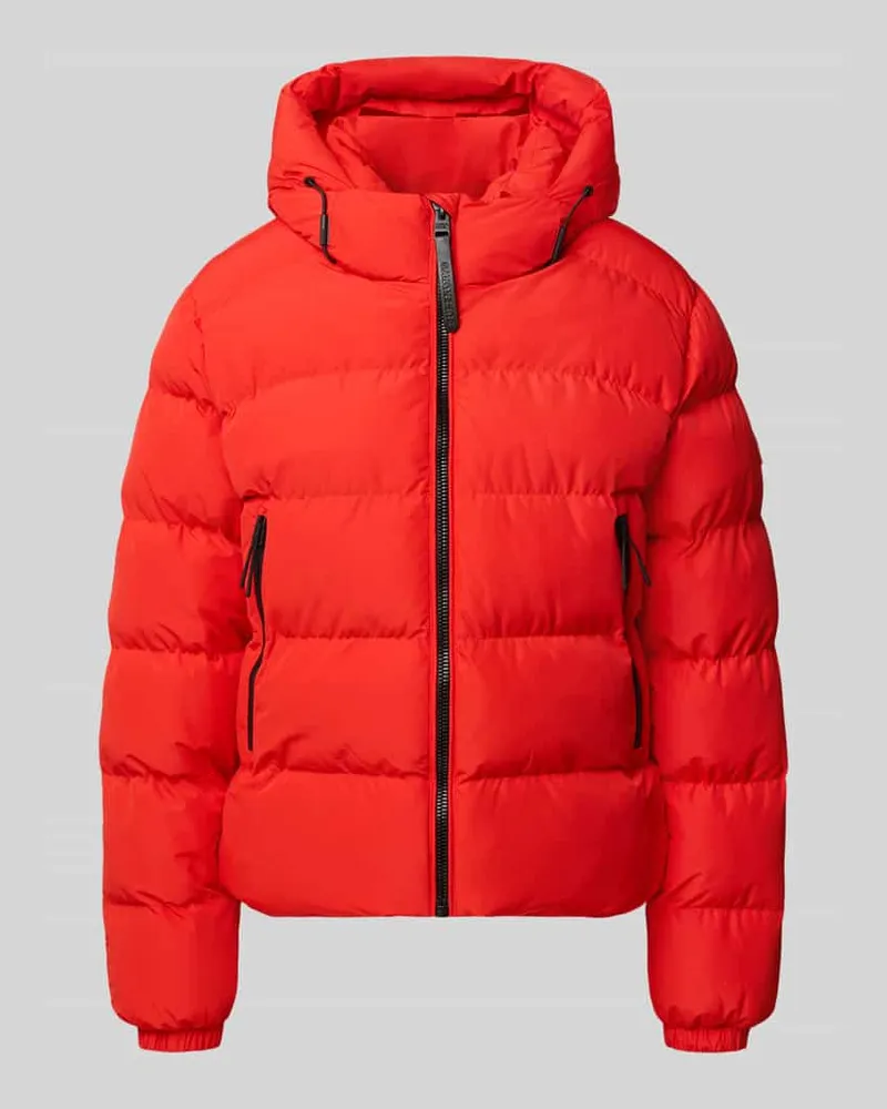 Superdry. Regular Fit Jacke in Stepp-Optik Rot