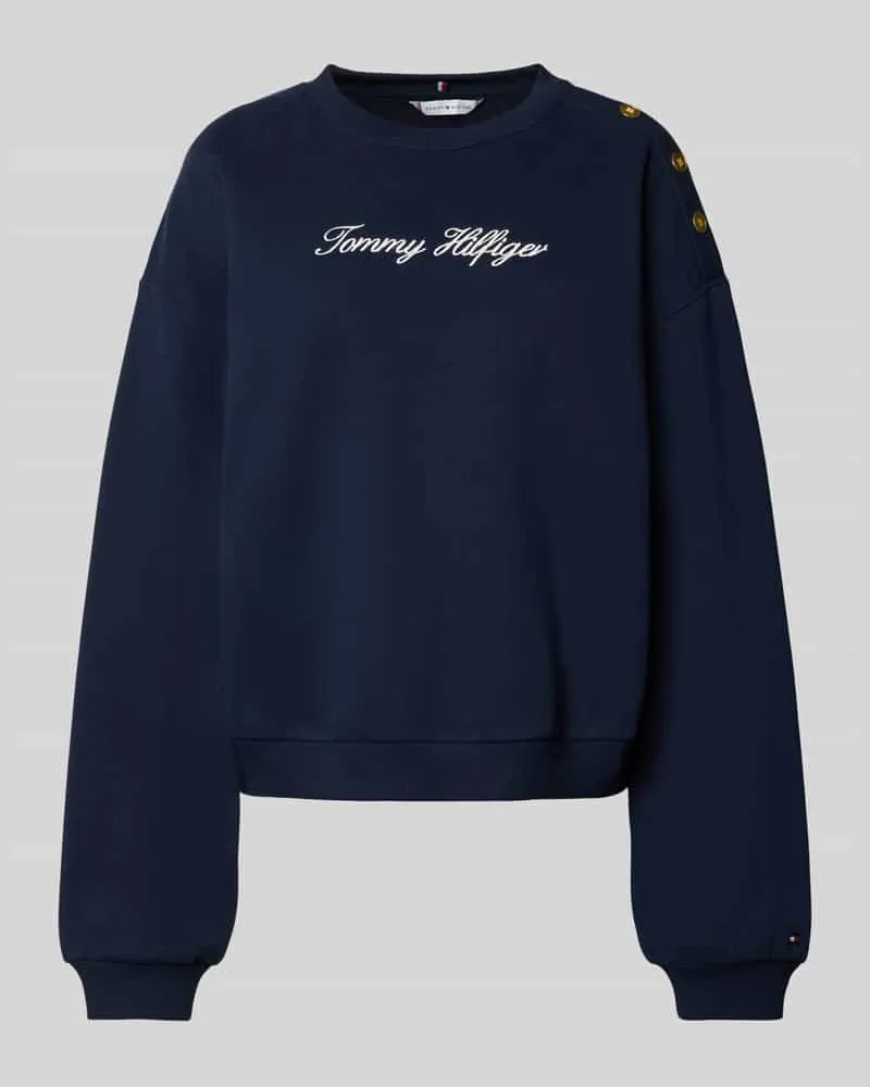 Tommy Hilfiger Relaxed Fit Sweatshirt aus Baumwoll-Mix Marine