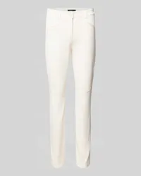 Marc Cain Slim Fit Hose mit Ziernähten Offwhite