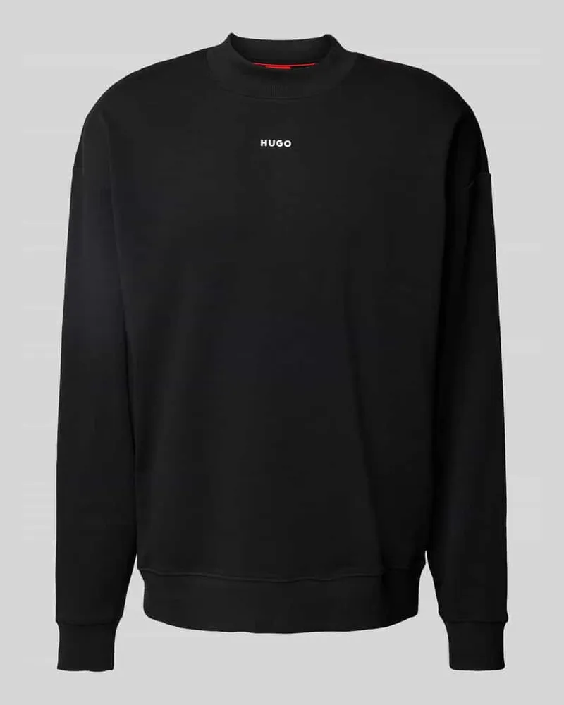 HUGO BOSS Oversized Sweatshirt mit Label-Print Modell 'Dapocrew Black